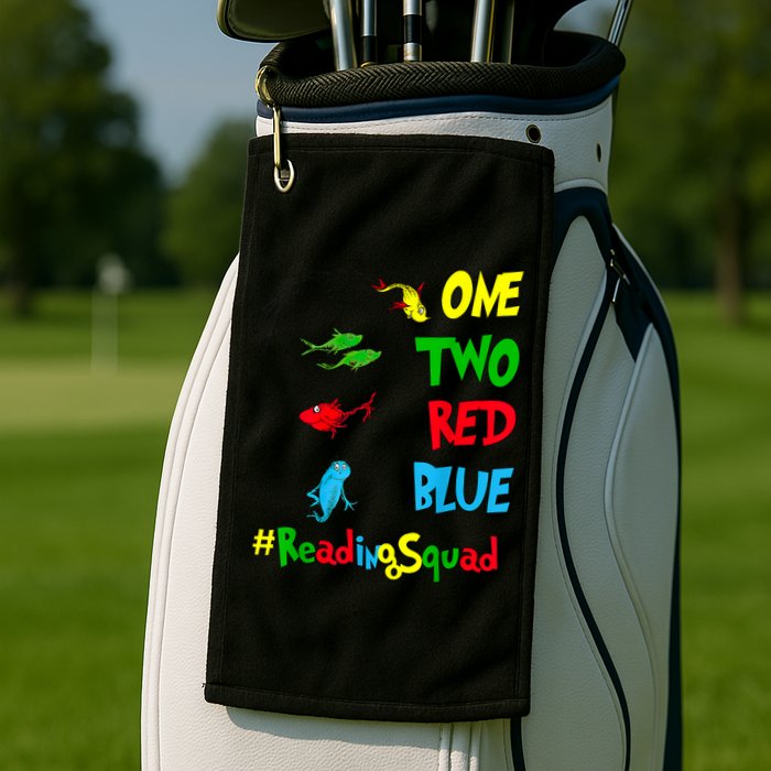 Reading Teacher Squad Oh The Places One Two Red Blue Fish Golf Towel
