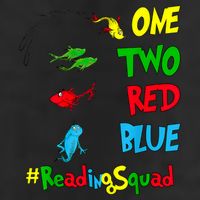 Reading Teacher Squad Oh The Places One Two Red Blue Fish Golf Towel