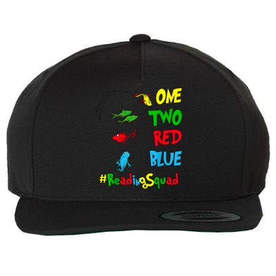 Reading Teacher Squad Oh The Places One Two Red Blue Fish Wool Snapback Cap