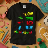 Reading Teacher Squad Oh The Places One Two Red Blue Fish Kids T-Shirt