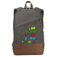 Reading Teacher Squad Oh The Places One Two Red Blue Fish Cotton Canvas Backpack