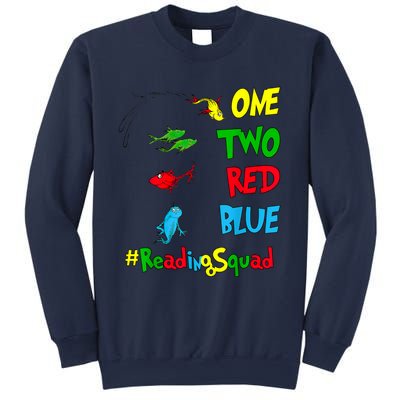 Reading Teacher Squad Oh The Places One Two Red Blue Fish Sweatshirt