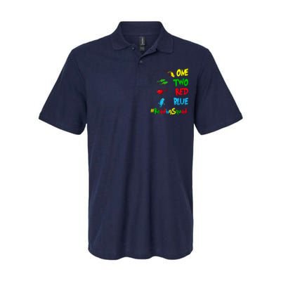 Reading Teacher Squad Oh The Places One Two Red Blue Fish Softstyle Adult Sport Polo