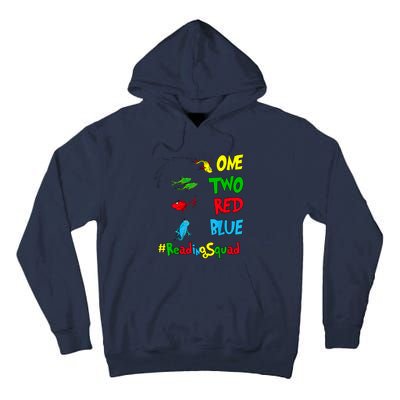 Reading Teacher Squad Oh The Places One Two Red Blue Fish Tall Hoodie