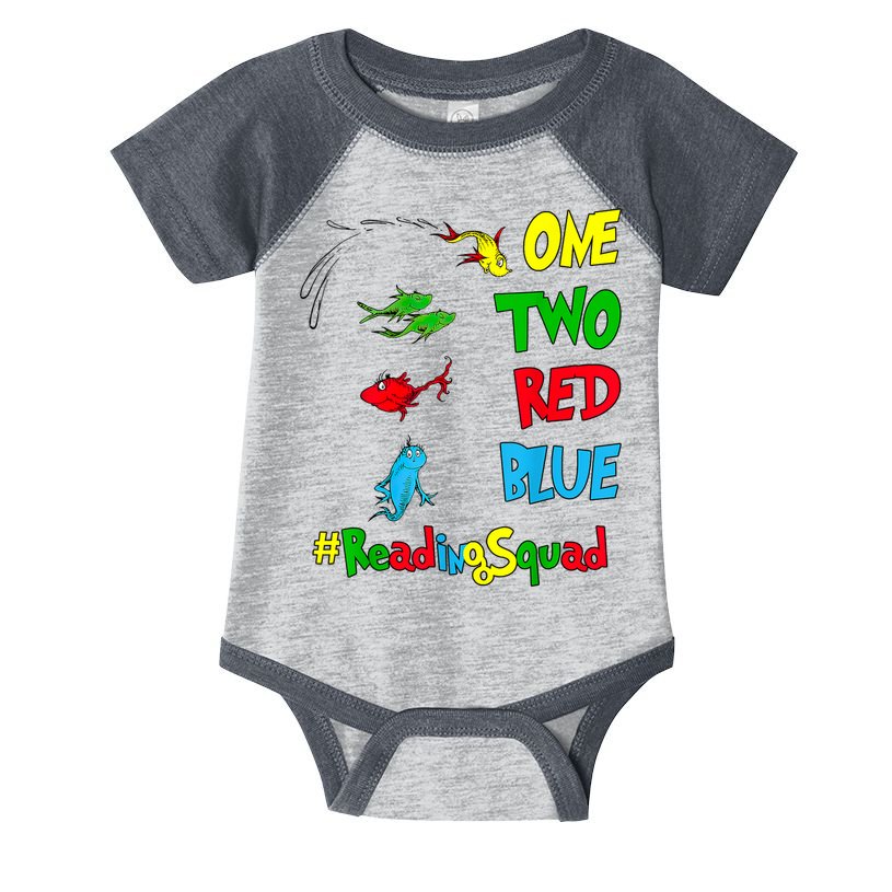 Reading Teacher Squad Oh The Places One Two Red Blue Fish Infant Baby Jersey Bodysuit