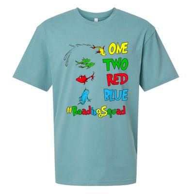 Reading Teacher Squad Oh The Places One Two Red Blue Fish Sueded Cloud Jersey T-Shirt