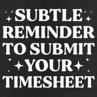Reminder To Submit Your Timesheet Funny Saying Beanie