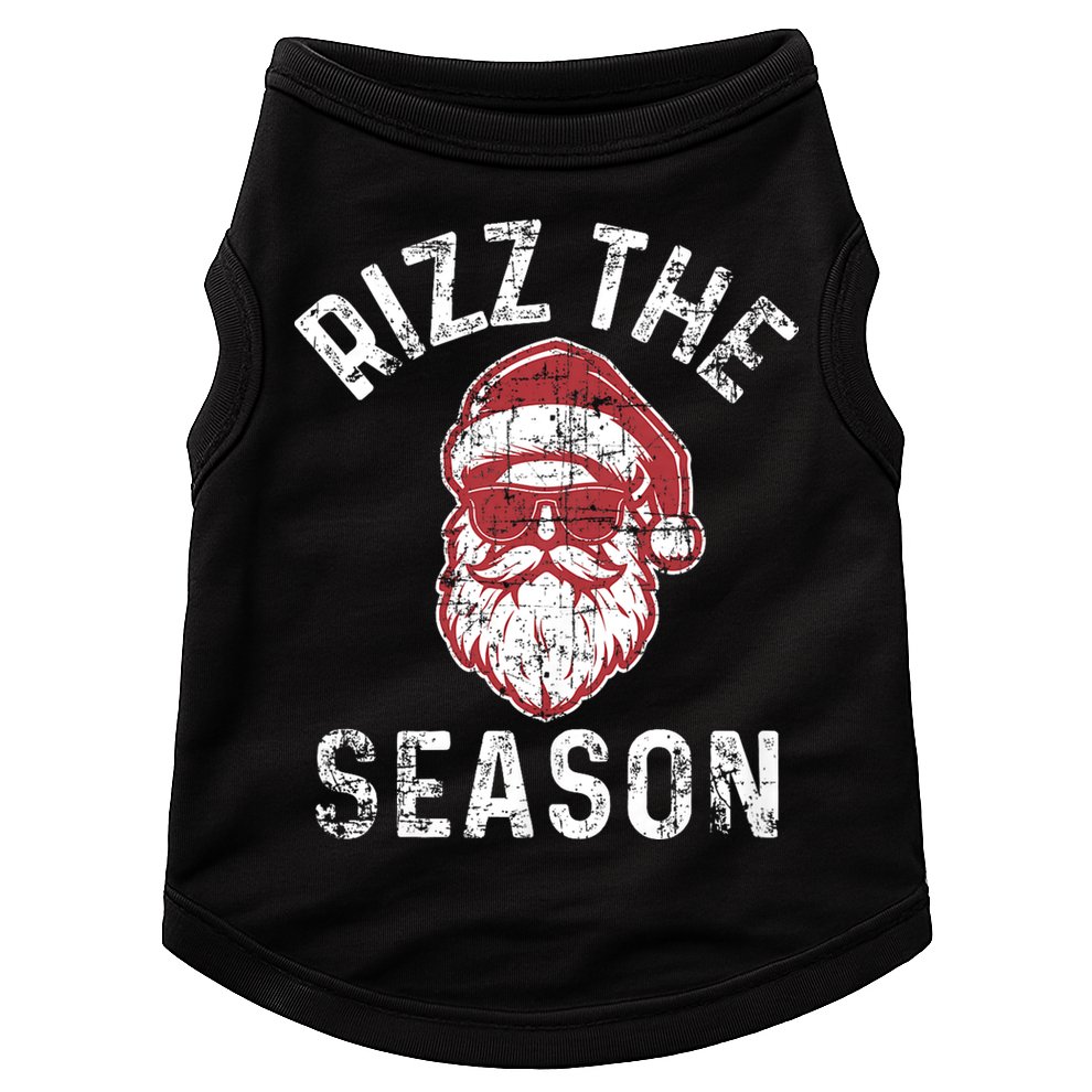 Rizz The Season Funny Christmas Santa Claus Rizzler Doggie Tank