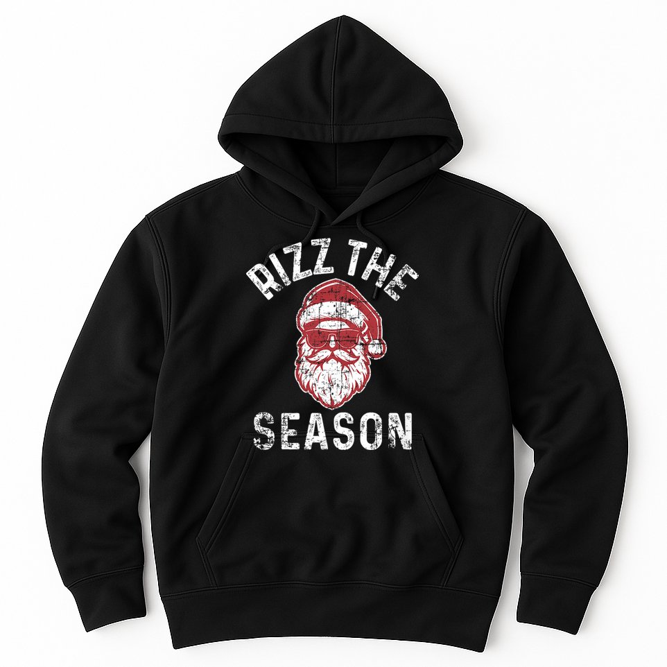 Rizz The Season Funny Christmas Santa Claus Rizzler Hoodie