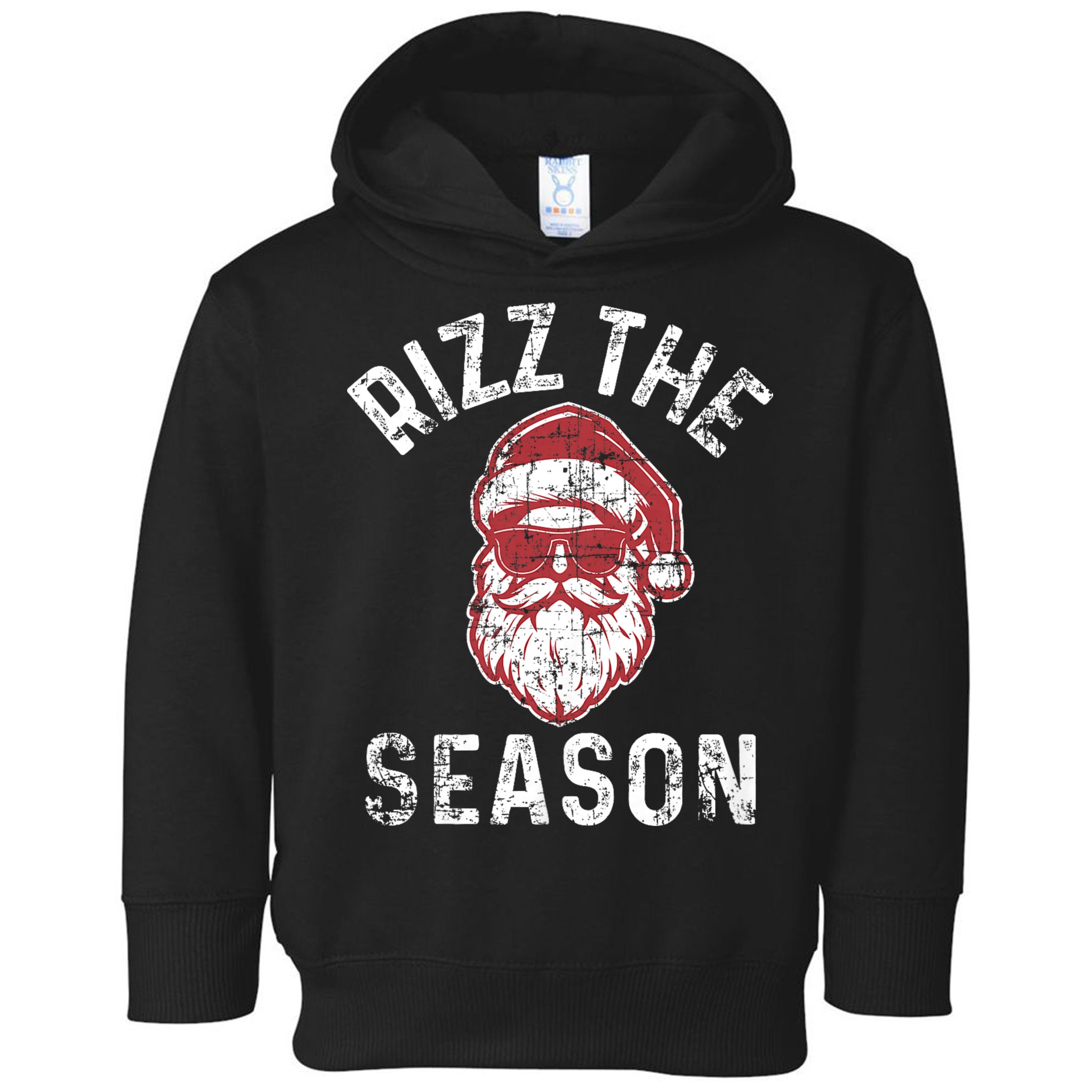 Rizz The Season Funny Christmas Santa Claus Rizzler Toddler Hoodie