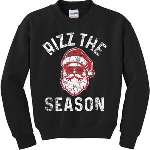 Rizz The Season Funny Christmas Santa Claus Rizzler Kids Sweatshirt