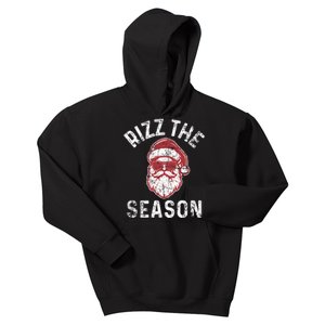 Rizz The Season Funny Christmas Santa Claus Rizzler Kids Hoodie