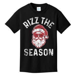 Rizz The Season Funny Christmas Santa Claus Rizzler Kids T-Shirt