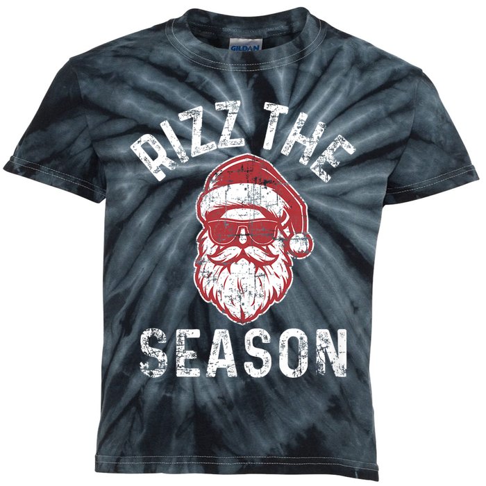 Rizz The Season Funny Christmas Santa Claus Rizzler Kids Tie-Dye T-Shirt