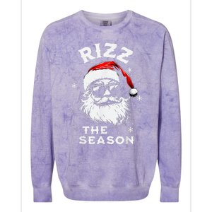 Rizz The Season Santa Claus Rizzmas Funny Christmas Colorblast Crewneck Sweatshirt