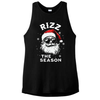 Rizz The Season Santa Claus Rizzmas Funny Christmas Ladies PosiCharge Tri-Blend Wicking Tank