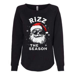 Rizz The Season Santa Claus Rizzmas Funny Christmas Womens California Wash Sweatshirt