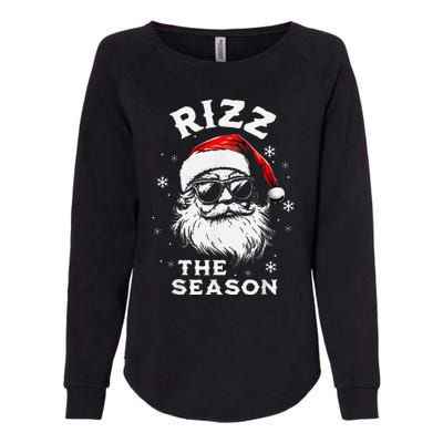 Rizz The Season Santa Claus Rizzmas Funny Christmas Womens California Wash Sweatshirt