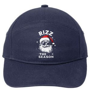 Rizz The Season Santa Claus Rizzmas Funny Christmas 7-Panel Snapback Hat