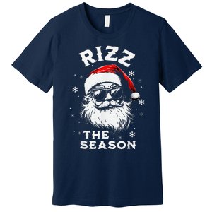 Rizz The Season Santa Claus Rizzmas Funny Christmas Premium T-Shirt