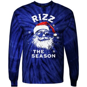 Rizz The Season Santa Claus Rizzmas Funny Christmas Tie-Dye Long Sleeve Shirt