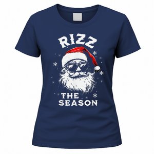 Rizz The Season Santa Claus Rizzmas Funny Christmas Women's T-Shirt