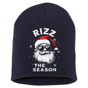 Rizz The Season Santa Claus Rizzmas Funny Christmas Short Acrylic Beanie