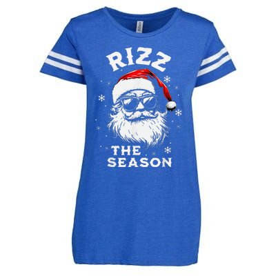 Rizz The Season Santa Claus Rizzmas Funny Christmas Enza Ladies Jersey Football T-Shirt