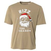 Rizz The Season Santa Claus Rizzmas Funny Christmas Cooling Performance Crew T-Shirt