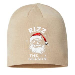 Rizz The Season Santa Claus Rizzmas Funny Christmas Sustainable Beanie