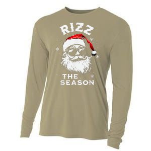 Rizz The Season Santa Claus Rizzmas Funny Christmas Cooling Performance Long Sleeve Crew