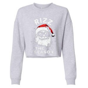 Rizz The Season Santa Claus Rizzmas Funny Christmas Cropped Pullover Crew