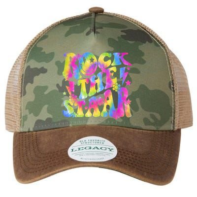 Rock The Staar Rock The Test Test Day Teachers Motivational Legacy Tie Dye Trucker Hat
