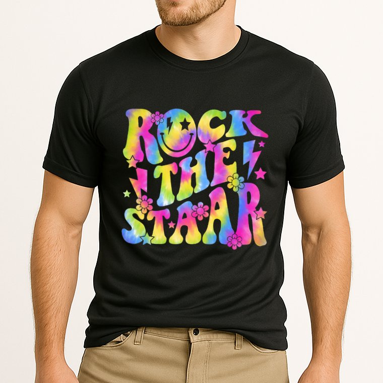 Rock The Staar Rock The Test Test Day Teachers Motivational Performance Shirt