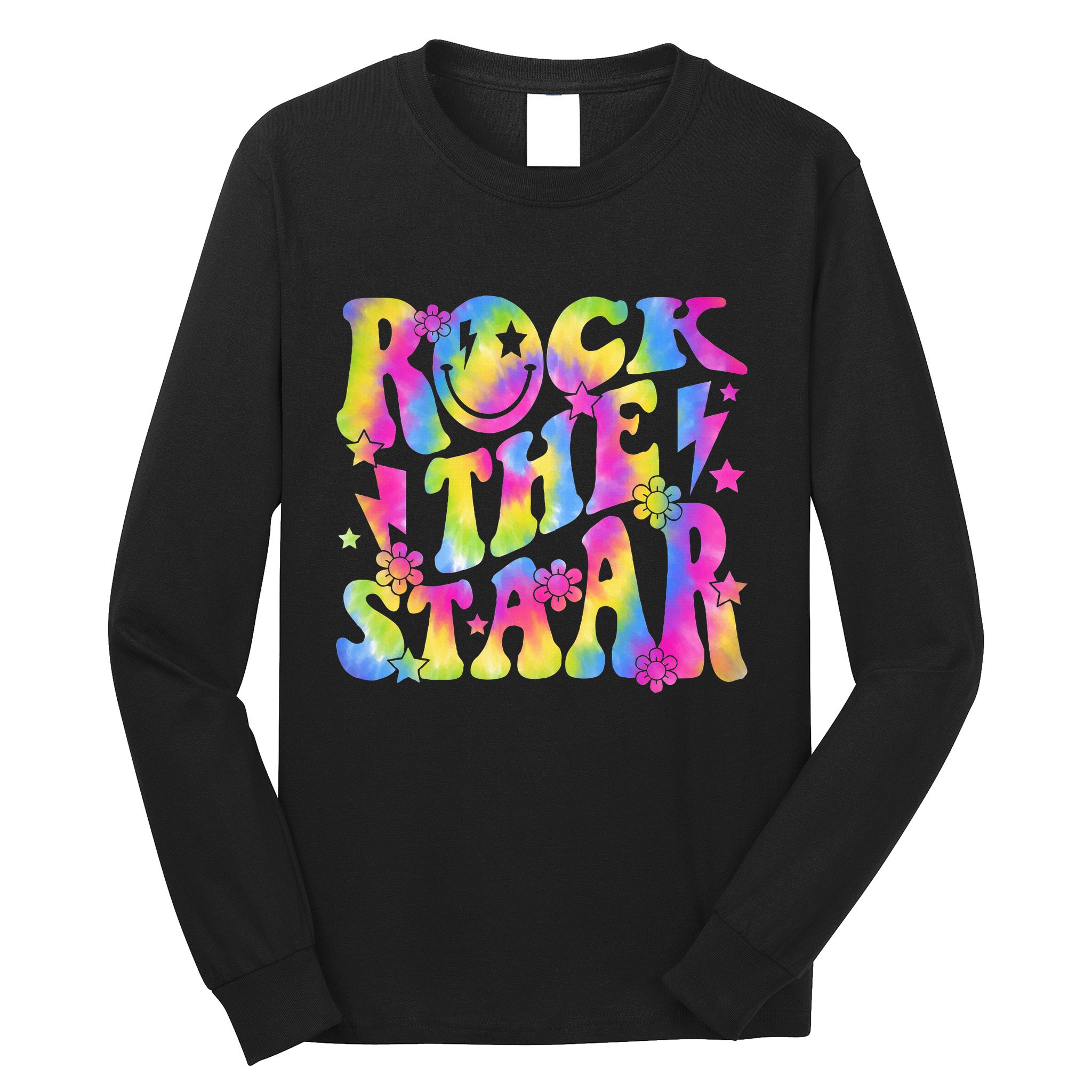Rock The Staar Rock The Test Test Day Teachers Motivational Long Sleeve Shirt