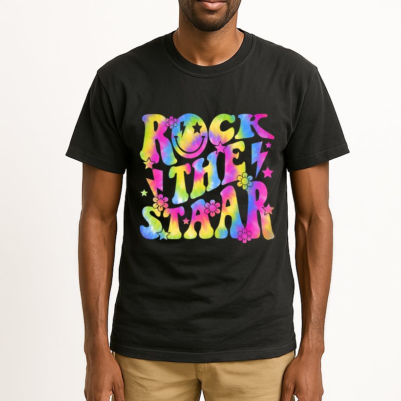 Rock The Staar Rock The Test Test Day Teachers Motivational Tall T-Shirt