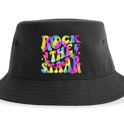Rock The Staar Rock The Test Test Day Teachers Motivational Sustainable Bucket Hat