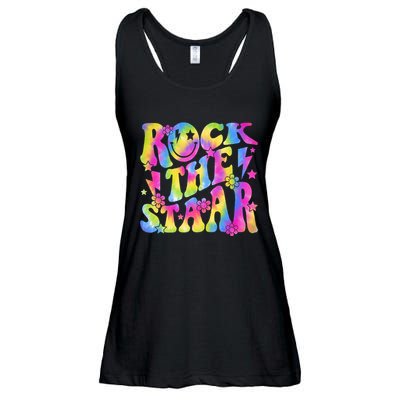 Rock The Staar Rock The Test Test Day Teachers Motivational Ladies Essential Flowy Tank