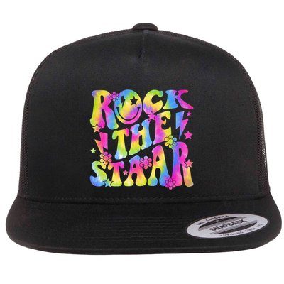Rock The Staar Rock The Test Test Day Teachers Motivational Flatbill Hat
