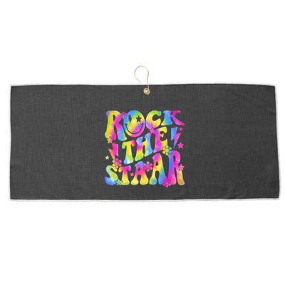 Rock The Staar Rock The Test Test Day Teachers Motivational Large Microfiber Waffle Golf Towel