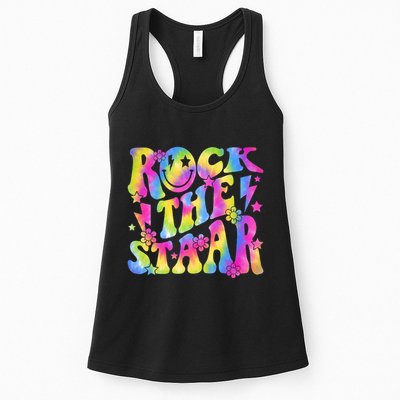Rock The Staar Rock The Test Test Day Teachers Motivational Womens Tank Top