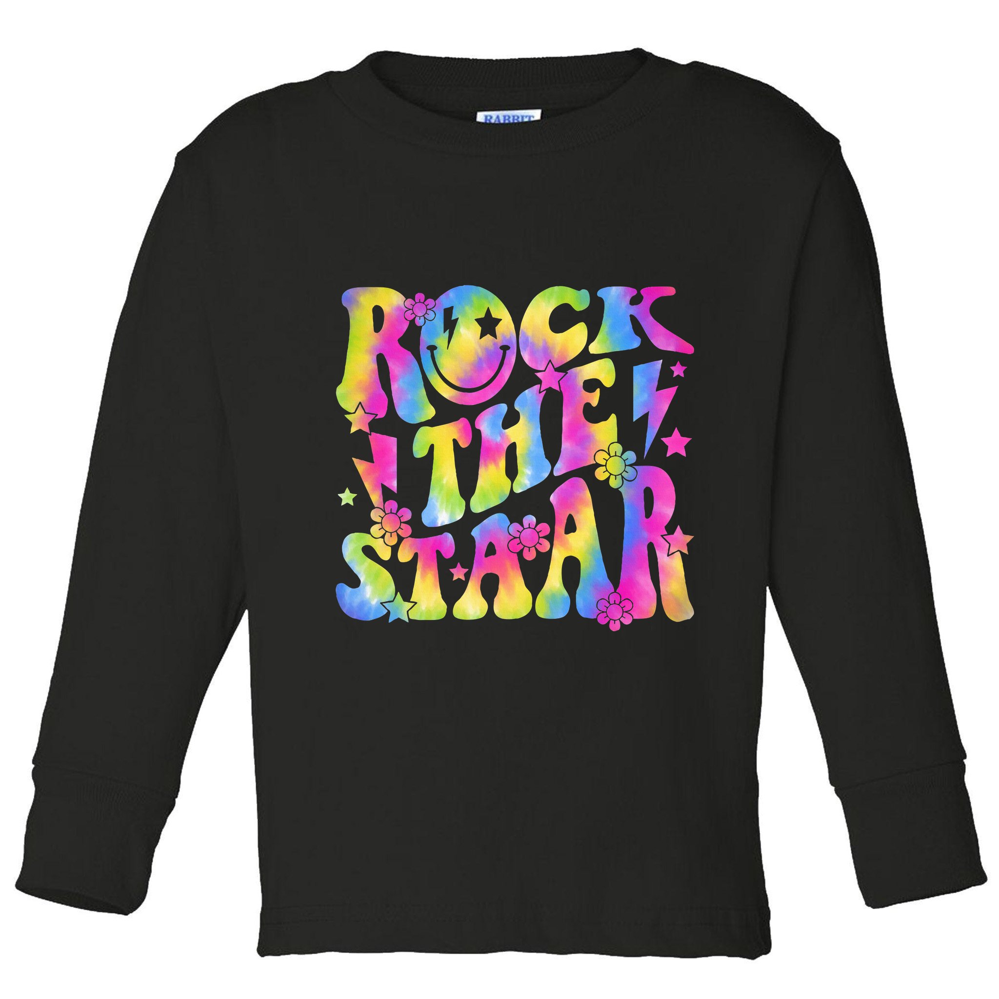 Rock The Staar Rock The Test Test Day Teachers Motivational Toddler Long Sleeve Shirt