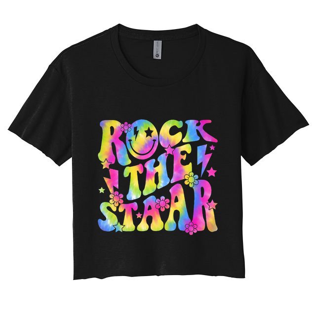 Rock The Staar Rock The Test Test Day Teachers Motivational Crop Top