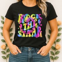Rock The Staar Rock The Test Test Day Teachers Motivational Womens T-Shirt