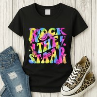 Rock The Staar Rock The Test Test Day Teachers Motivational Womens T-Shirt