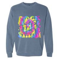 Rock The Staar Rock The Test Test Day Teachers Motivational Garment-Dyed Sweatshirt