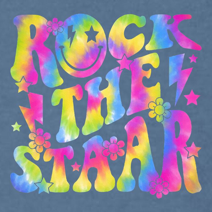 Rock The Staar Rock The Test Test Day Teachers Motivational Garment-Dyed Sweatshirt