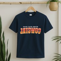 Rootin Tootin Shootin Reverse Cowgirl Western Logo T-Shirt
