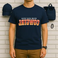 Rootin Tootin Shootin Reverse Cowgirl Western Logo T-Shirt