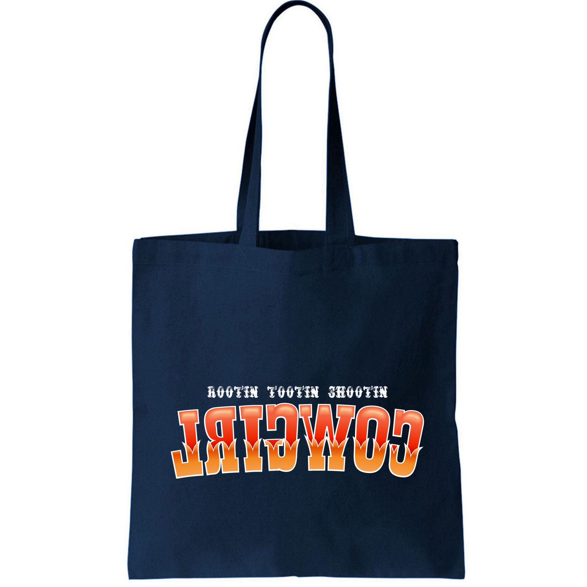 Rootin Tootin Shootin Reverse Cowgirl Western Logo Bag